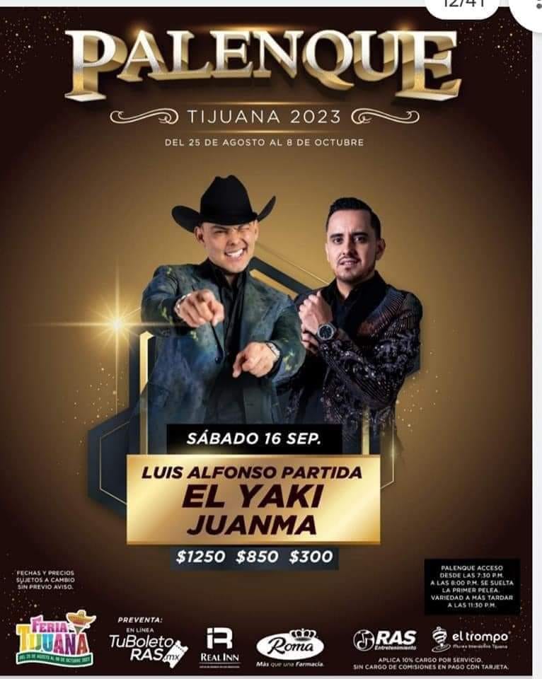 Boletos El Yaki Feria de Tijuana 2023