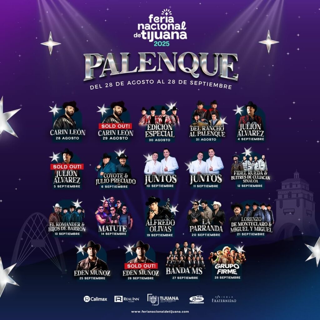 cartelera actualizada palenque tijuana 2025