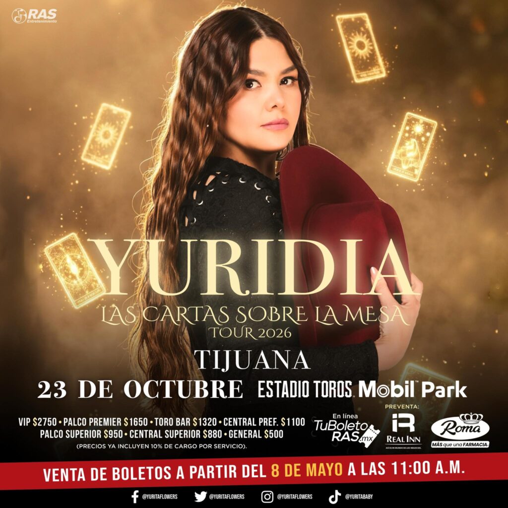 boletos yuridia tijuana 23 de octubre